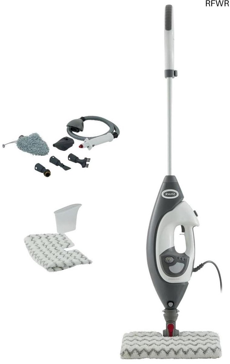 Stoomreiniger Vloer - Handstoomreiniger - Hygiënisch Huis - Klik N Flip Technologie - 6m Snoer - Wit Grijs