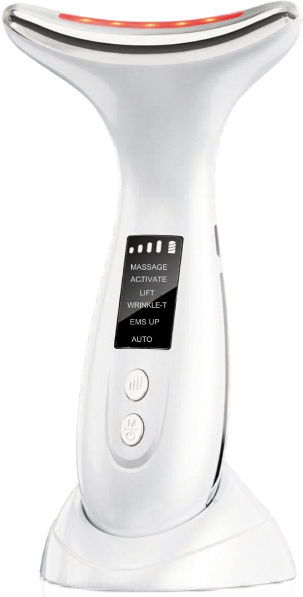 AHD® Gezichtmassage Apparaat - Gezichtsmassage Apparaat - Gezichtmassage Apparaat Elektrisch - Wit - 15cm x 12cm x 4cm