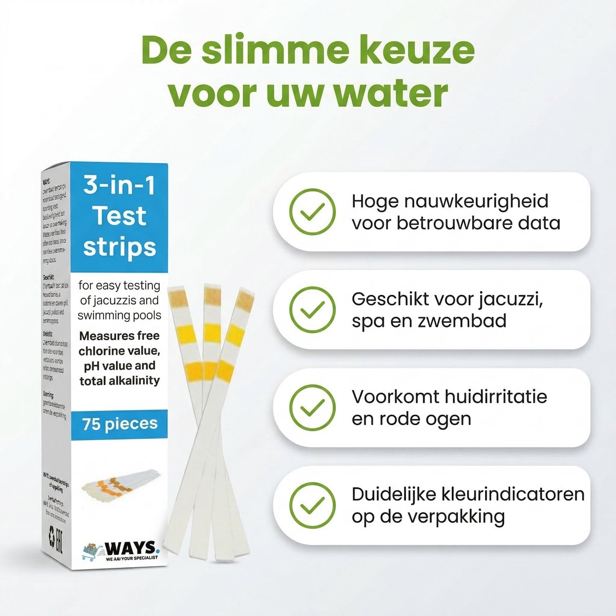 Zwembad Onderhoudspakket - Onderhoud Zwembad - bevat Stofzuiger - Scrubpad - Schepnet - Borstel - Testrips - Chloordrijver - Chloor - PH-min en PH-plus (7-delig) – foto 5