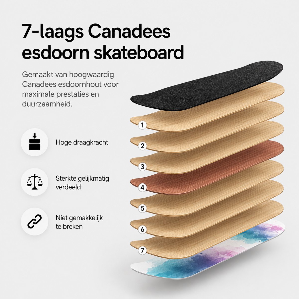 Suotu Skateboard met LED Lichtgevend Dek & Wielen - 80x20cm - ABEC-9 - 95A - Schokabsorptie - Jongens - Meisjes - Volwassenen Skateboards - Gekleurde pijlen — afbeelding 11