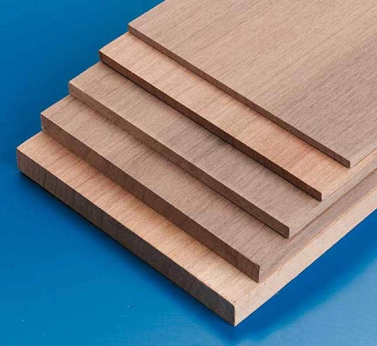 Houten Plank - Houtstrook Multiplex - Klus Projecten - Natuurlijke Uitstraling - 100x10x1.5 cm - Bruin