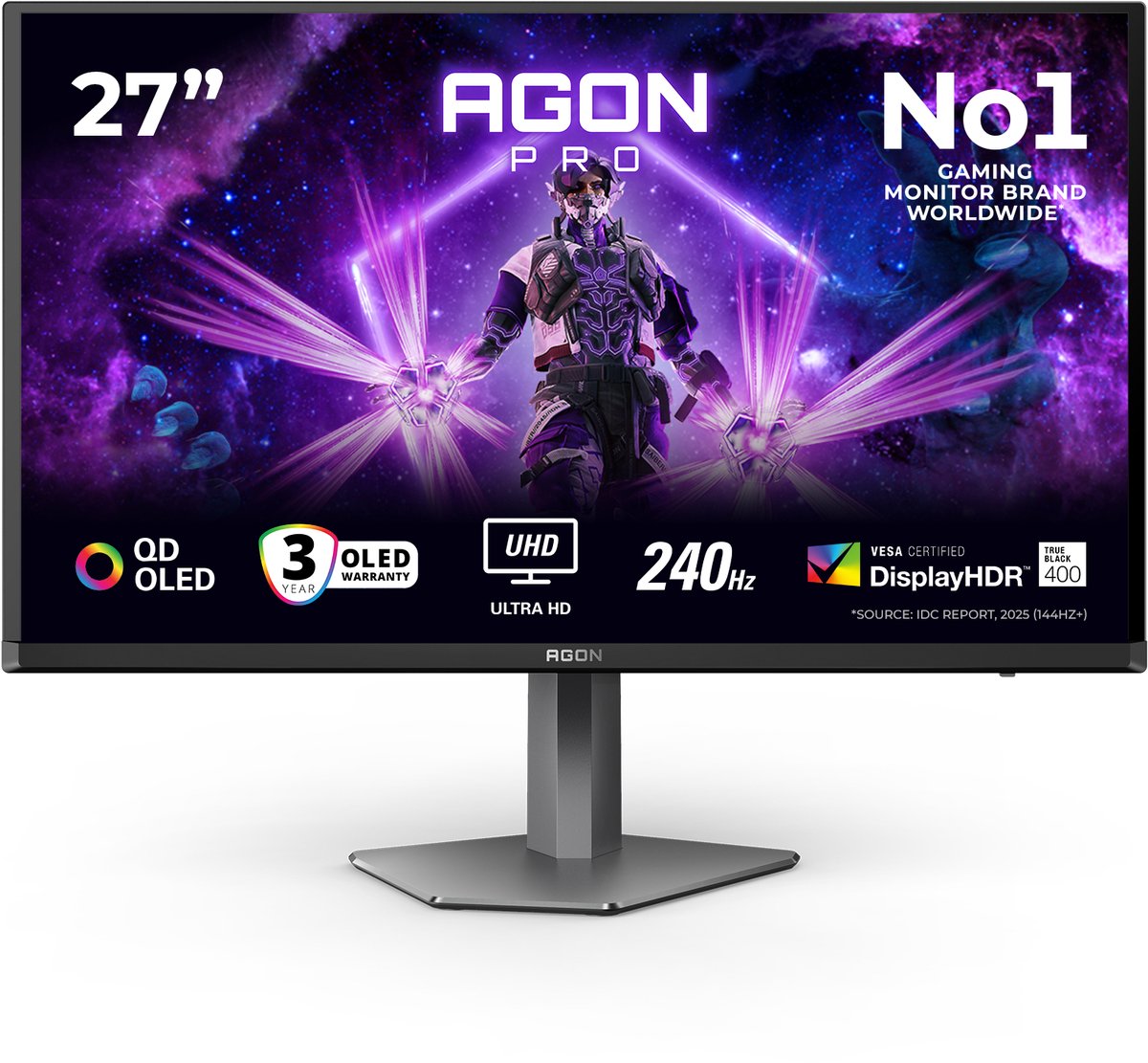 AOC AGON PRO AG276UZD 4K QD-OLED Gaming Monitor 240Hz - AOC - €549,00