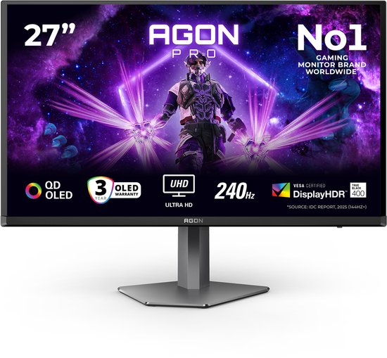 AOC AGON PRO AG276UZD 4K QD-OLED Gaming Monitor 240Hz - AOC - €549,00
