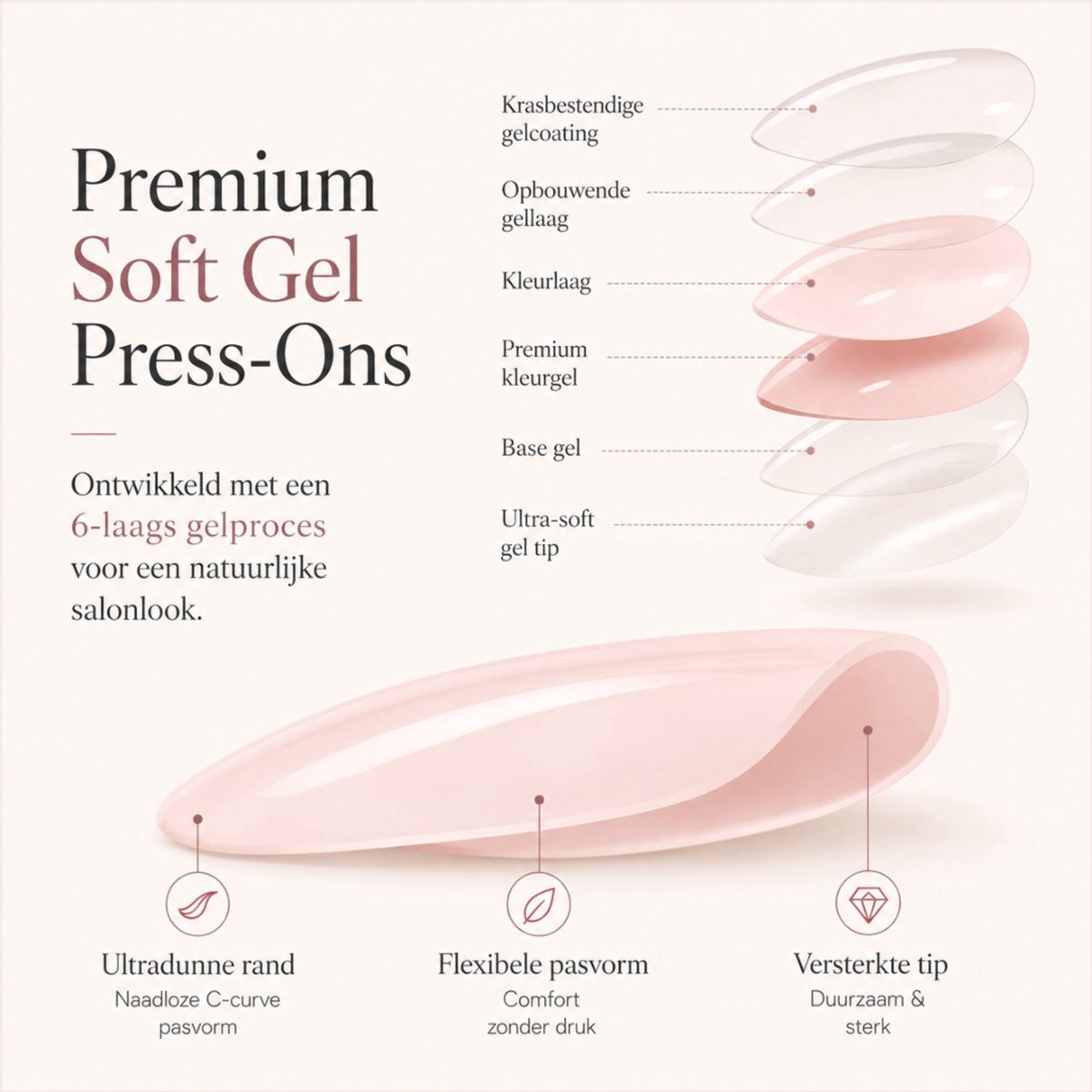 Mimo Seoul Soft Gel Press On Nails Kort - Baby Pink Short Almond (30 stuks) - Plaknagels Met Lijm & Plakstickers - Nepnagels Valse Nagels Herbruikbaar - Compleet Prep Kit — cadeau in Mode & Accessoires - foto 6