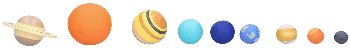 Dailygoods- Zonnestelsel Speelgoed Educatief - 9 x Planeetmodellen - DIY Astronomie Kit - Hoogwaardig Materiaal - Veilig voor Kinderen - Planetarium