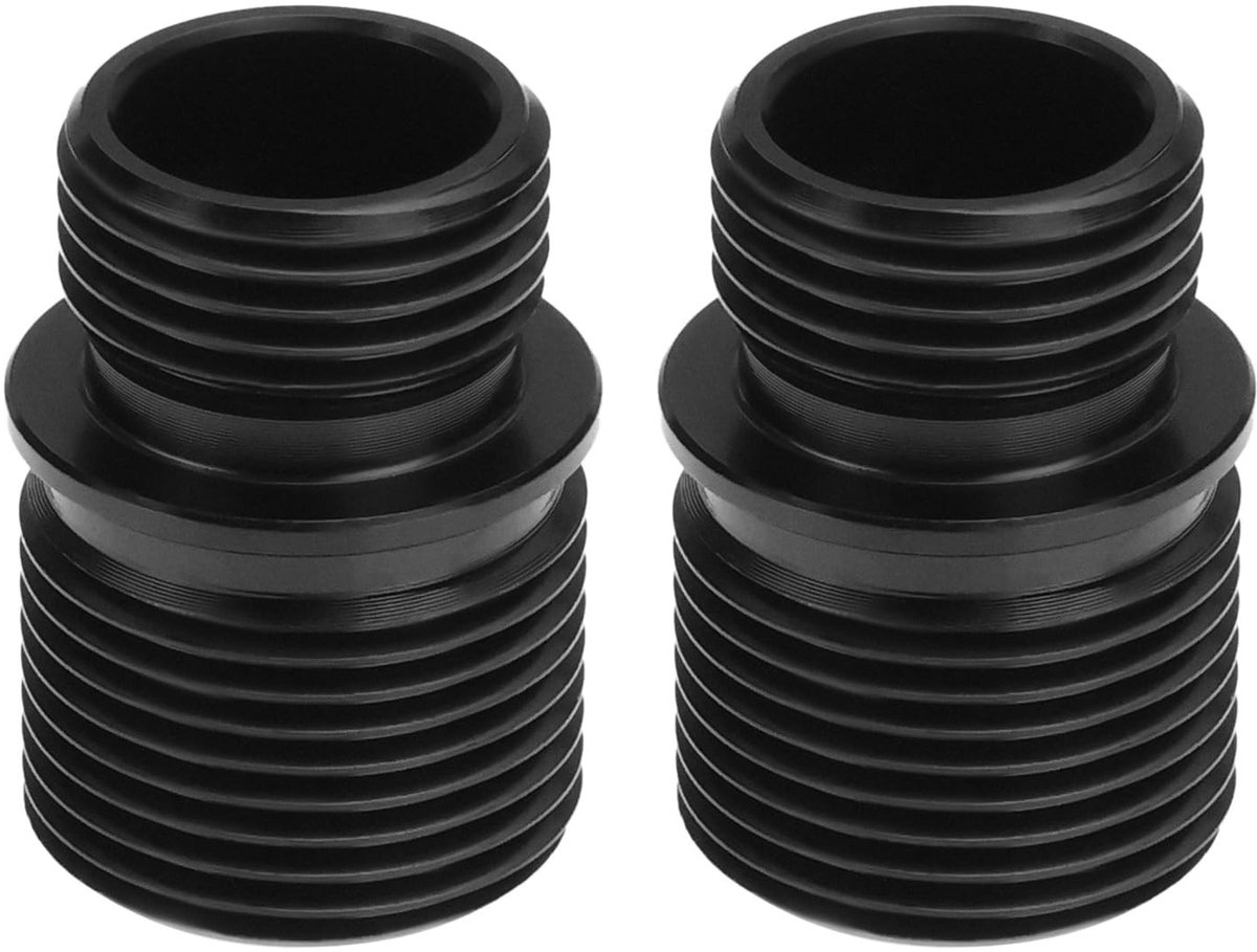 Dailygoods - 12mm naar 14mm Adapter - Mannelijke Conversie - Zwart - Slangadapter - Voor Buitenbuis - 2 Stuks