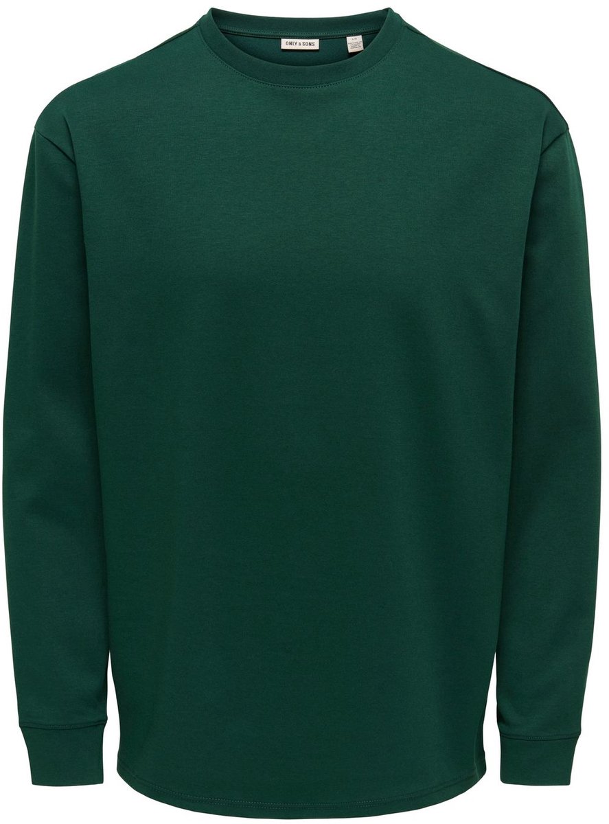 Only & Sons Heren Longsleeve bequem Groen L Ronde Hals Volwassenen