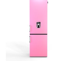 NUNKI LARGEH2O (Bubblegum Pink Satin All Sides) Combi Bottom Koelkast, E, 197+71l, Handle, Waterdispenser