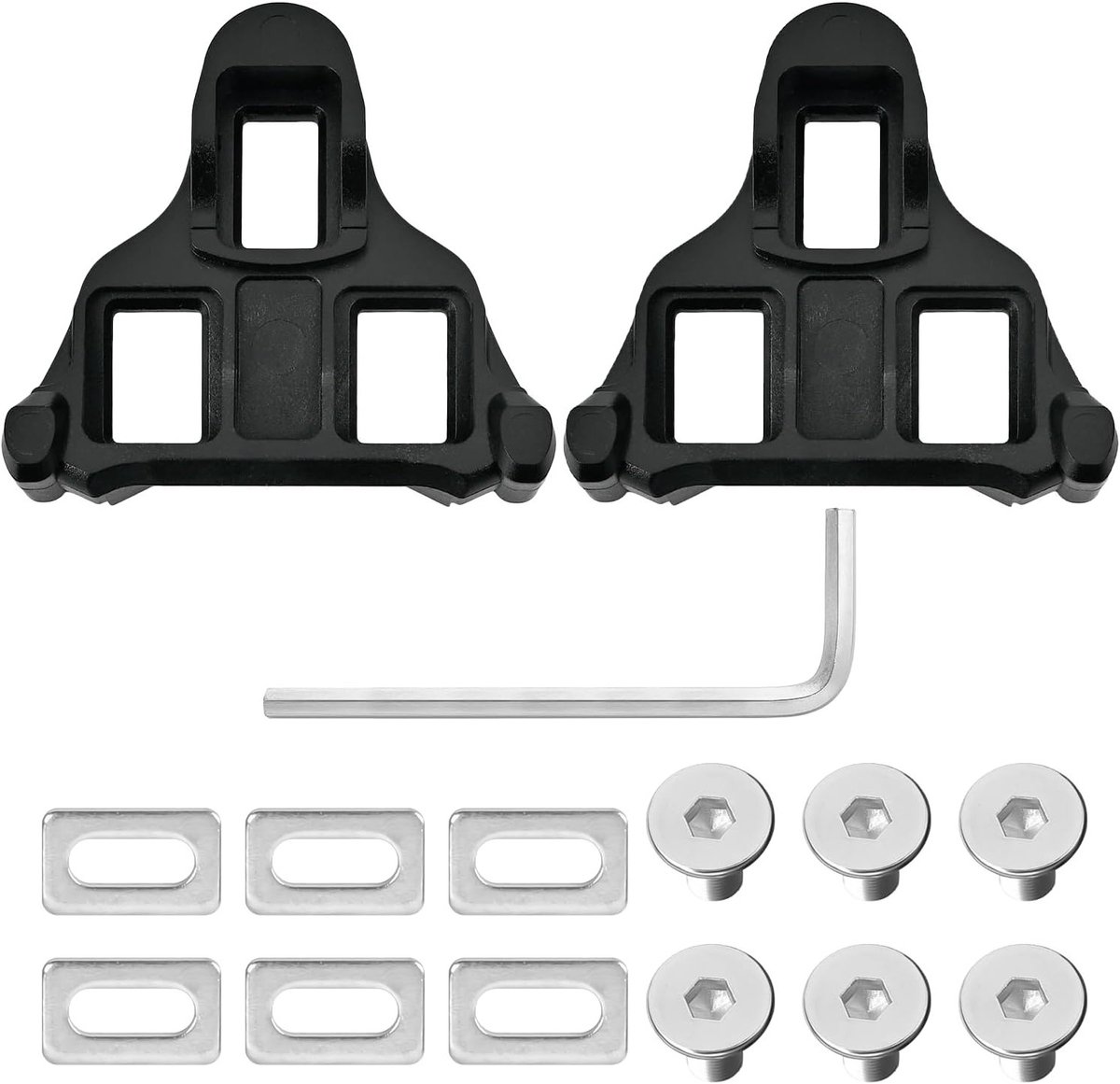 Compatibele Fietsschoenplaatjes voor Race- en Indoorfietsen, Antislip Cleat Set met Duurzame Grip en Eenvoudige Montage