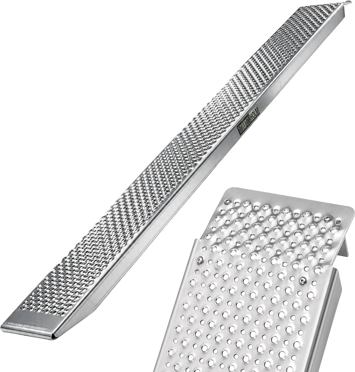 TRUTZHOLM – Oprijplaat – 250 cm – 500 kg – vast – antislip – voor motorfietsen – aluminium – extra breed