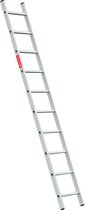 Baulich Aluminium aanleunladder - 10 treden - Professionele rechte ladder met antislip sporten - Lichtgewicht - Werkhoogte 372 cm - Draagvermogen 150 kg