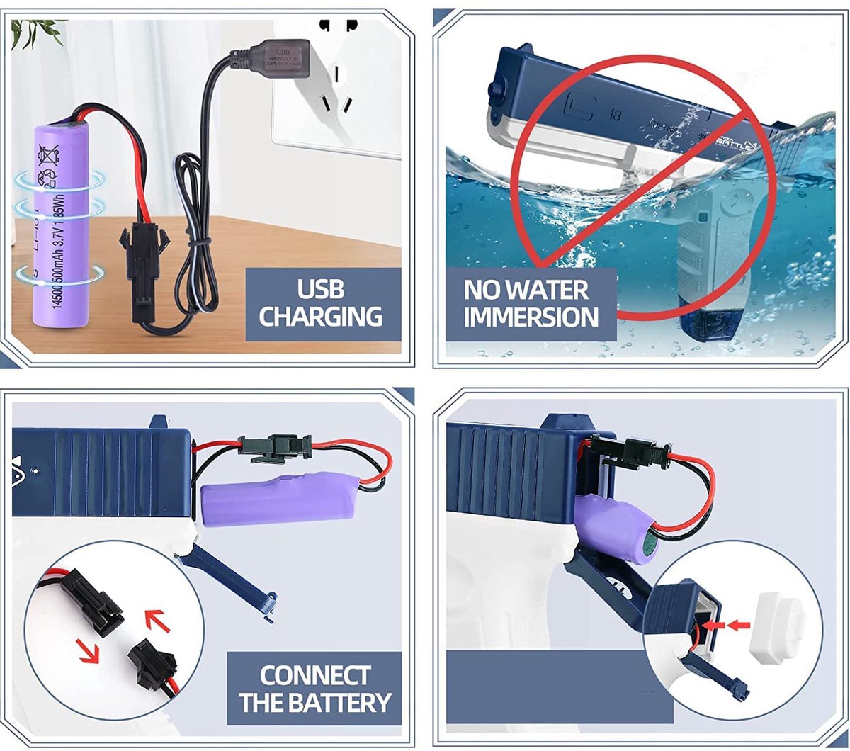 Elektrisch Waterpistool - Automatisch Waterpistool Voor Kinderen - Waterpistool - Buitenspeelgoed Voor De Zomer Cadeau — afbeelding 4