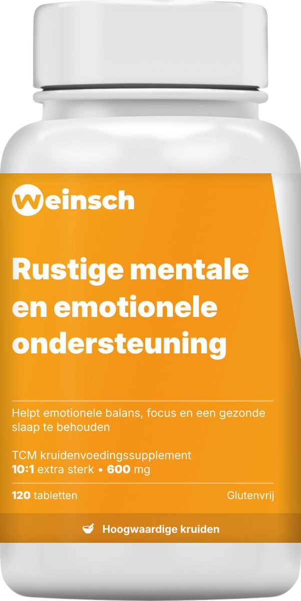 Weinsch Rustige mentale en emotionele ondersteuning (Gui Pi Pian) | 10:1 extra sterk | 600mg | 120 tabletten