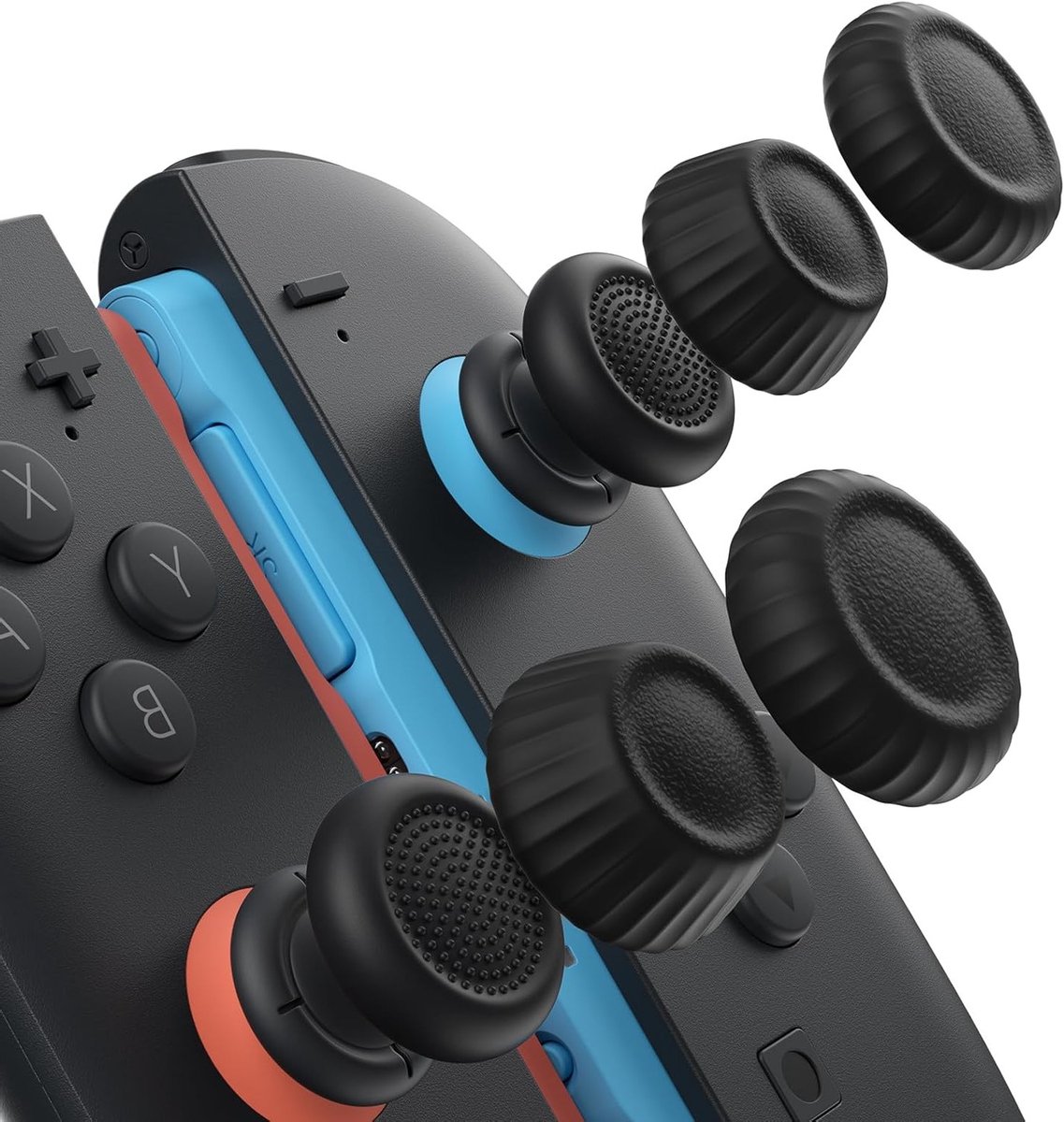 Ergonomische Duimgrepen voor Nintendo Switch 2 - Antislip Joycon Stick Covers voor Verbeterde Grip, Comfortabel en Duurzaam, 3 Paar (6 Stuks)