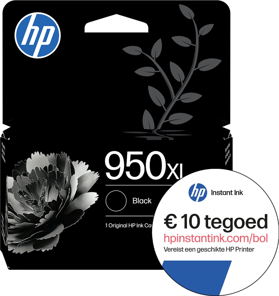 HP 950XL - Inktcartridge zwart + Instant Ink tegoed