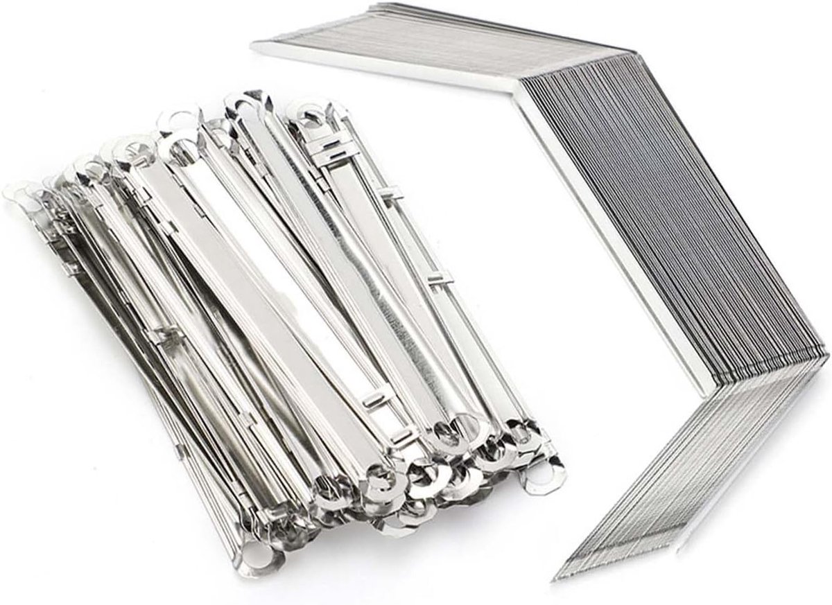 50 Stuks Paper Fasteners voor Documenten, 350 Vellen Capaciteit, 80mm Gatafstand, Ideaal voor Archiveren en Organiseren van Papieren