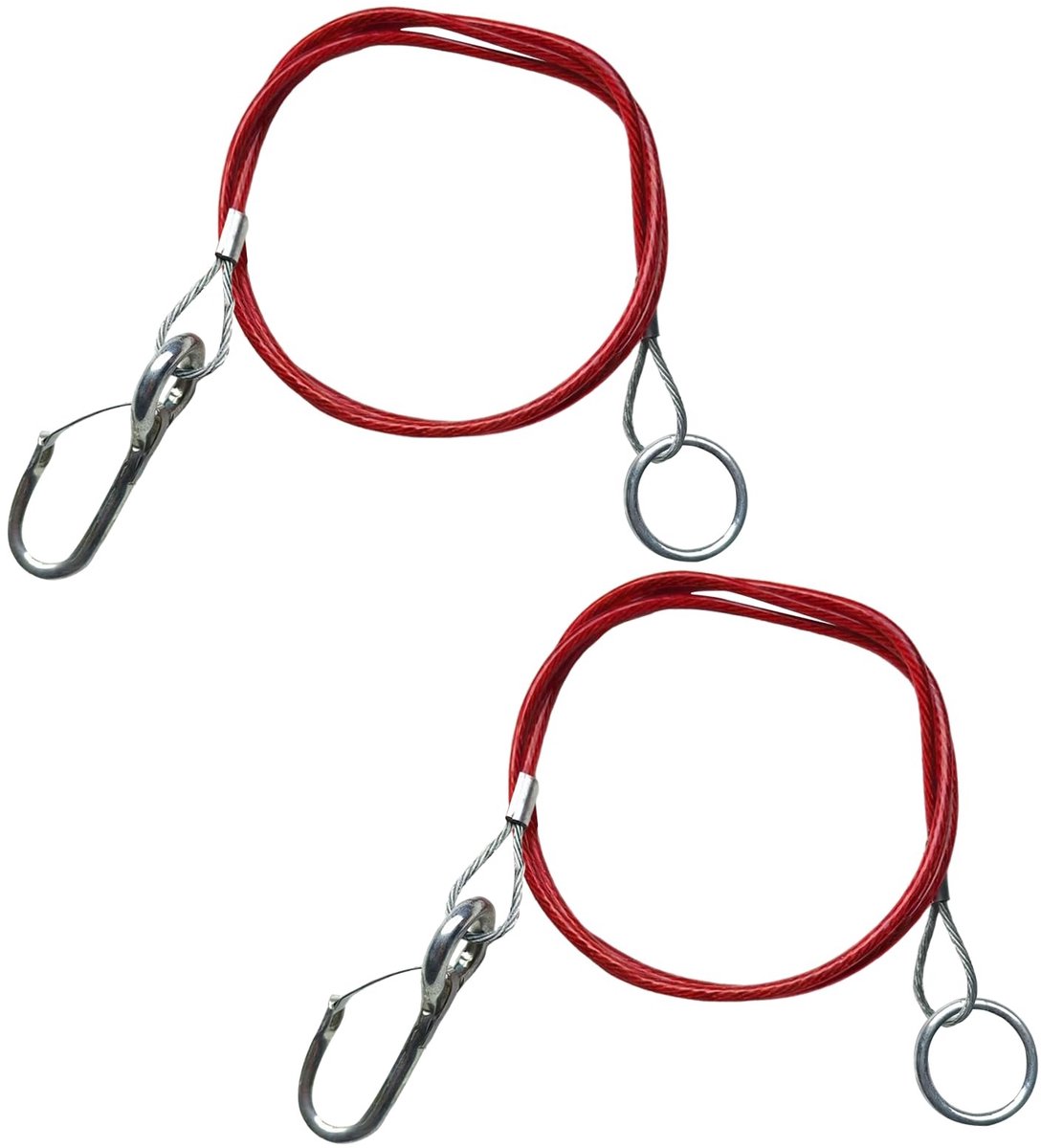 Dailygoods- Veiligheidskabel 1 m - 2 Stuks - Afscheurkabel - Robuuste Remkabel - Draagbaar - Geschikt voor Geremde Aanhangers