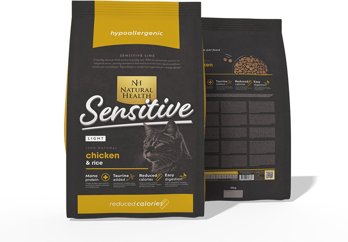 Natural Health Kattenvoer Reduced Calories/Light Sensitive Chicken 10 kg - Kat