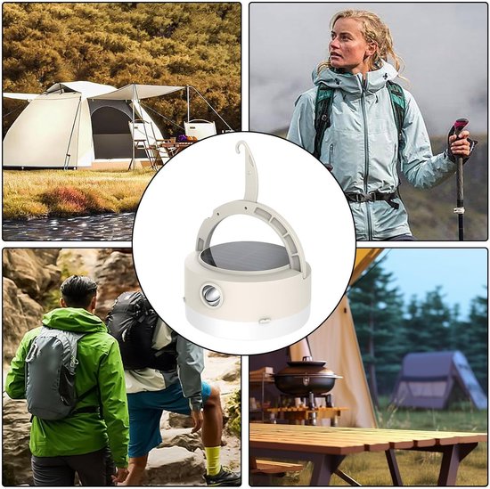 Solar Camping Lantern, Solar Camping Lights | Outdoorlichten op zonne -energie,Waterdicht oplaadbare draagbare lamp voor buitenavonturen indoor decor met 8 modi — afbeelding 3