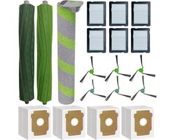 19 stuks accessoires voor de iRobot Roomba Max 705 combo/Roomba Max 700 Series Combo robotstofzuiger/Roomba Max 706 Combo - 2 hoofdborstels, 1 rolmop, 6 zijborstels, 6 filters, 4 stofzakken