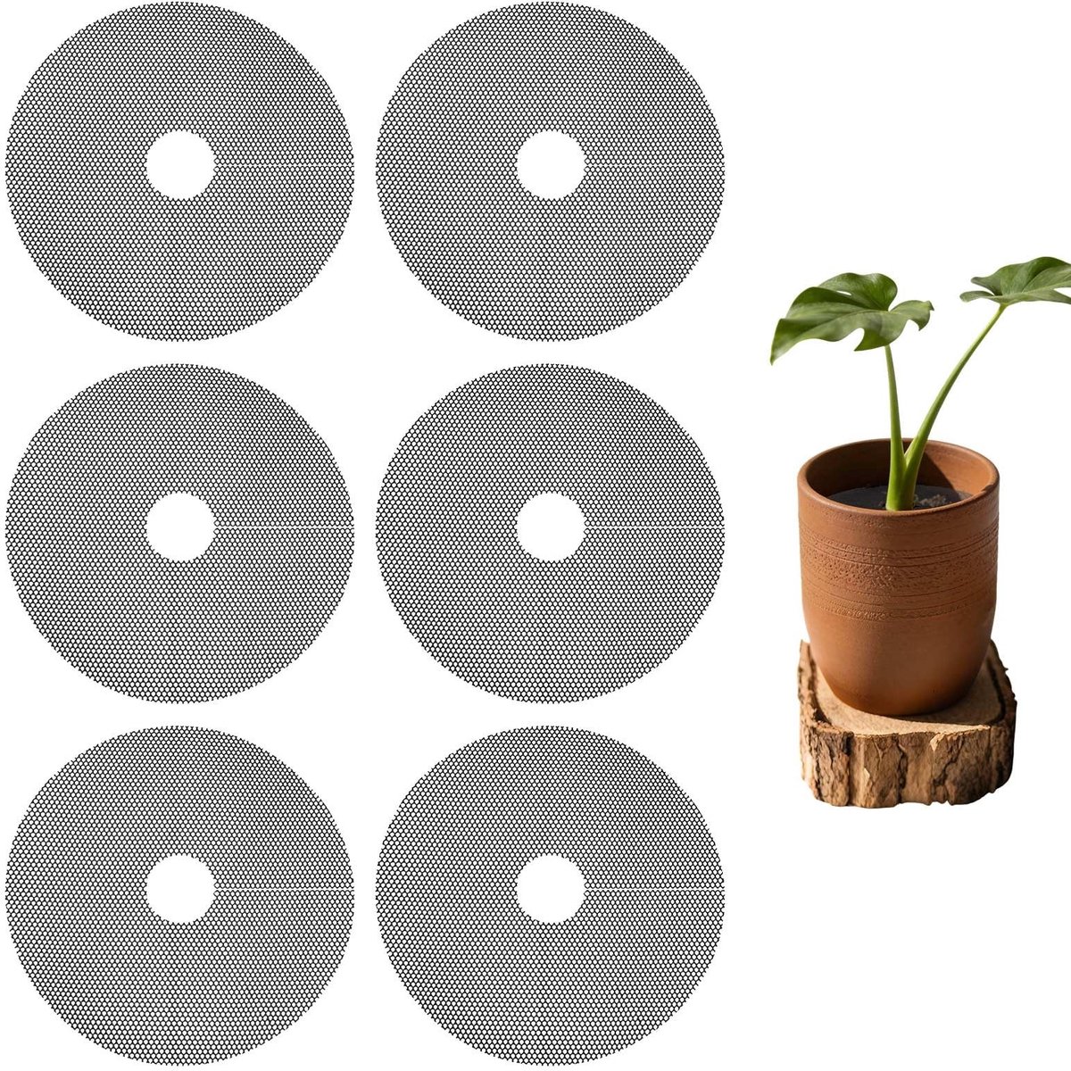 Dailygoods- Plantenpotroosters 6 Stuks - Snijbaar 30cm - Bodembedekking Knaagdieren - Bodembedekking Konijn - Bodembedekking Cavia - Duurzaam Polyethyleen