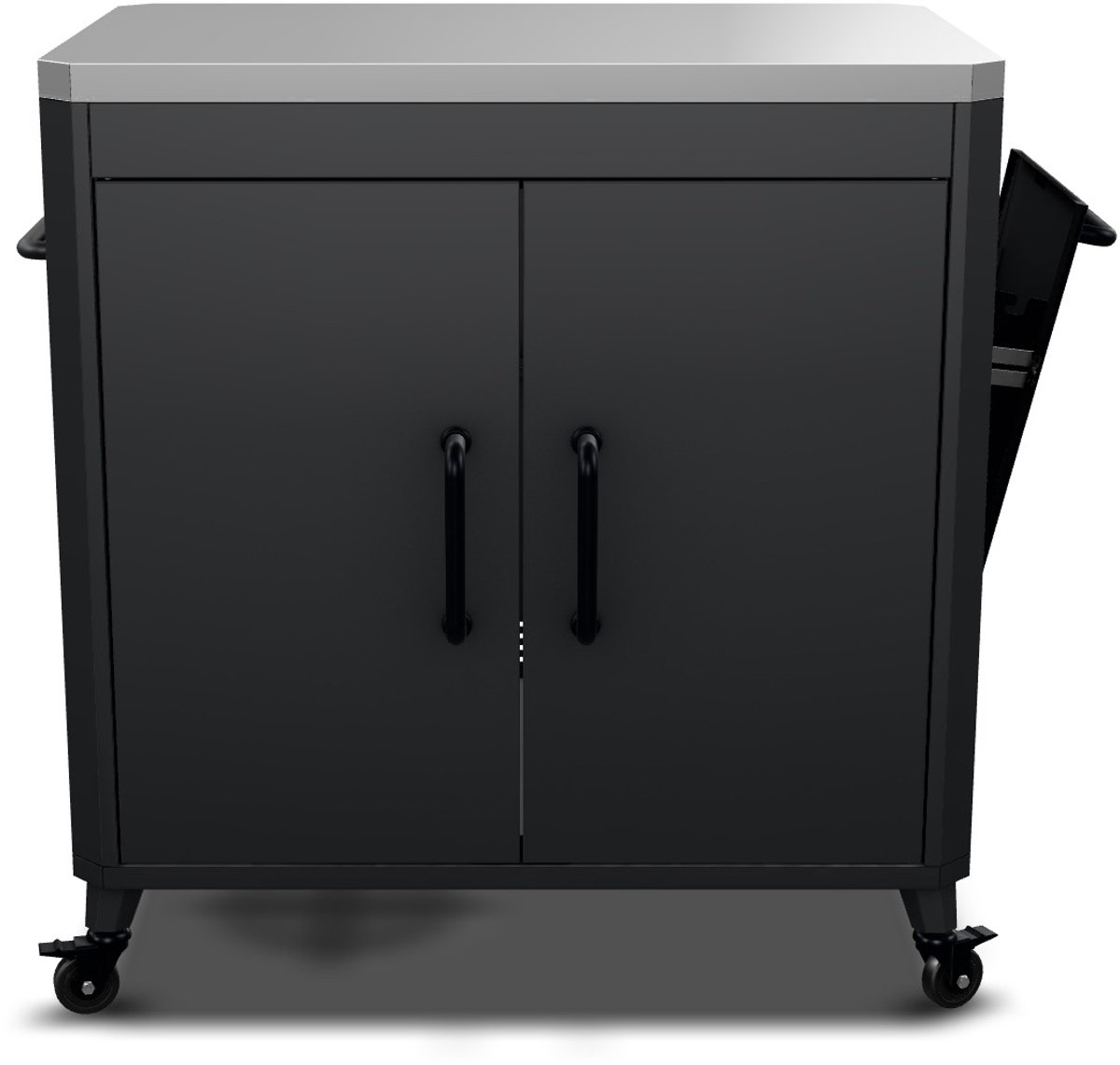 Le Feu Pizza Station – Pizzatafel voor Pizzaoven – Met RVS Werkblad & Afvalbak – Zwart