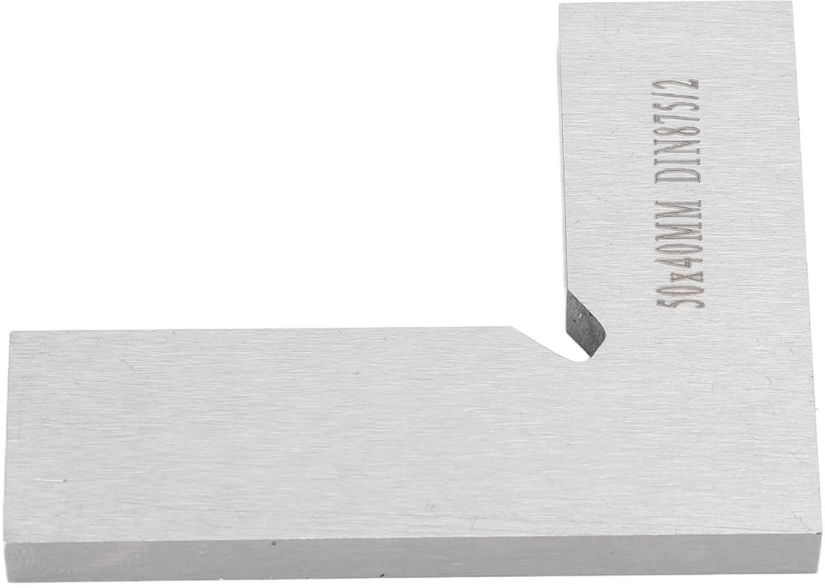 Dailygoods- Machinist Vierkant 50x40mm - Hoge Precisie - Markeringsliniaal - Houtbewerking - Corrosiebestendig Koolstofstaal - Duurzaam en Gebruiksvriendelijk - Hoekliniaal