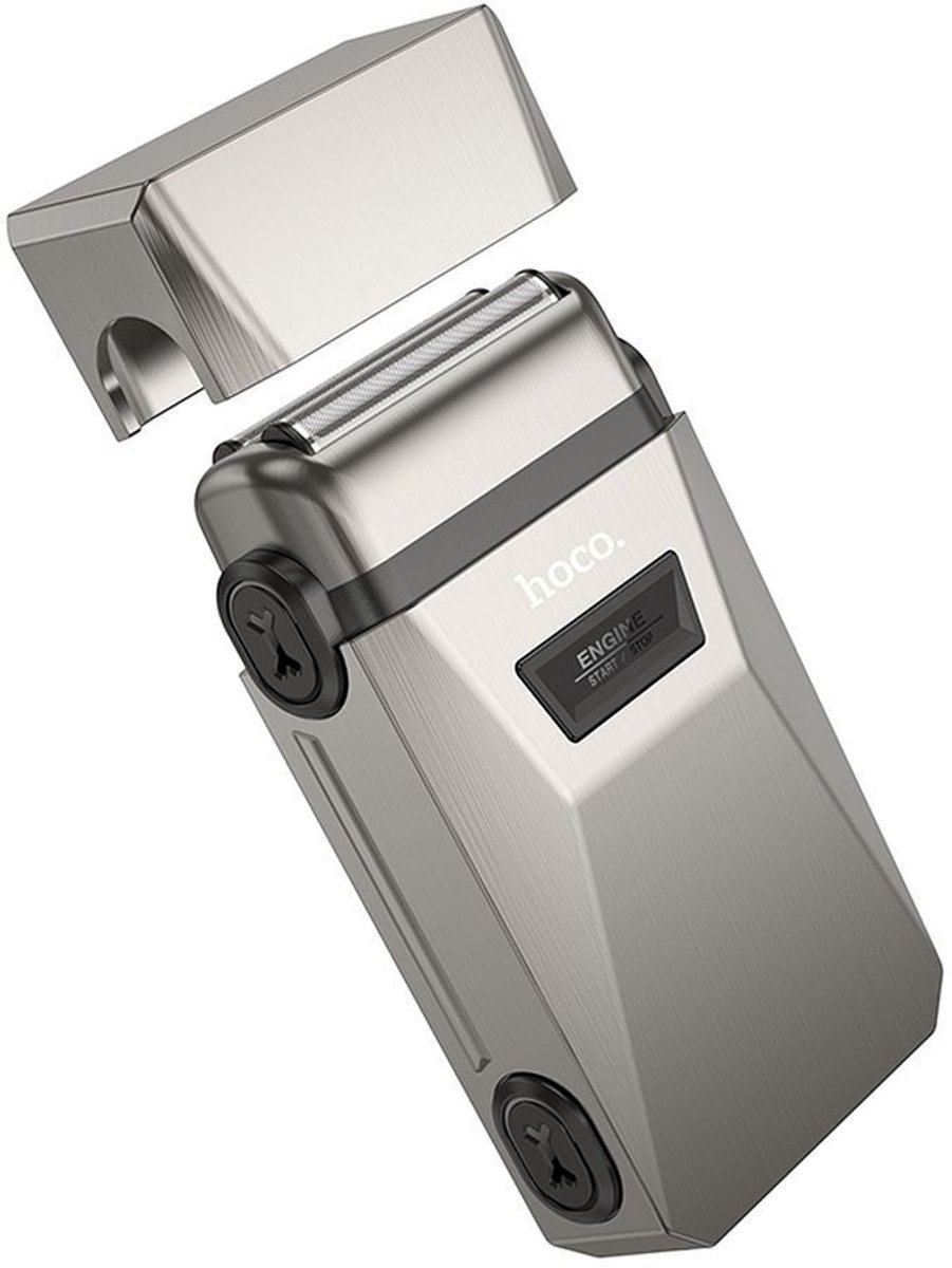 Hoco - Shaver voor Mannen - Elektrisch Scheerapparaat - Waterdicht - Droog en nat scheren - Compact design - Zilver