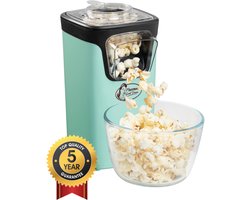 Bestron Popcorn machine - APC200M - popcornmaker - Incl. 10 popcorn zakken - Klaar in 2 min - Mint - 5 jaar garantie Image