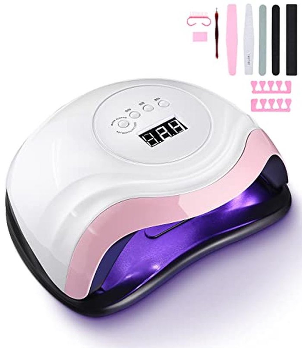 Nageldroger Lamp - UV LED Lamp - Gelnagels Uitharden - Slimme Sensor Timer - 22.5 x 18.5 cm - Wit