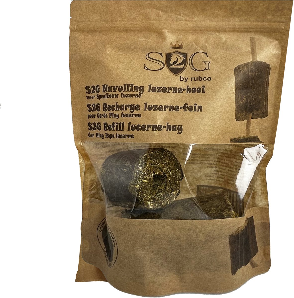 S2G SNACKSTAAF HOOI+LUZ.+GAT VOOR SPEELTOUW (+-1kg)