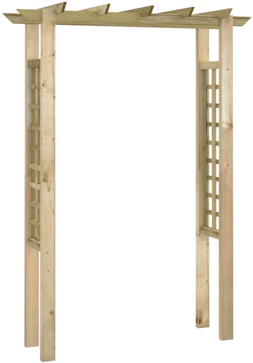 Tuinboog - 150 x 60 x 204 cm - massief - weerbestendig - natuurlijk