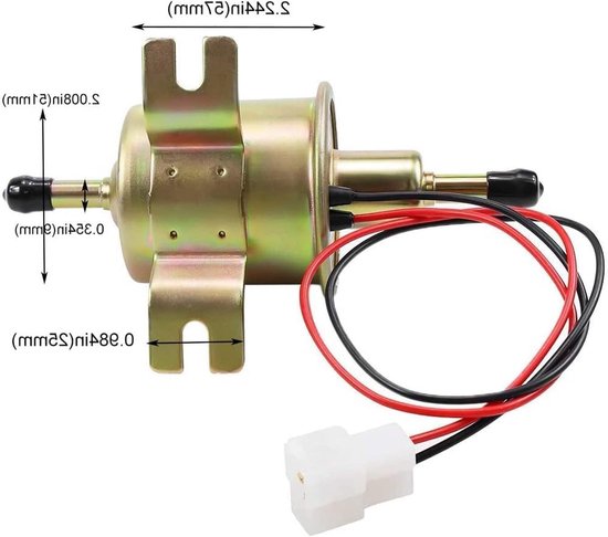 12V Brandstofpomp voor Benzine en Diesel, Universele Lage Druk Brandstofpomp voor Auto's en Motoren van Merkloos — afbeelding 4