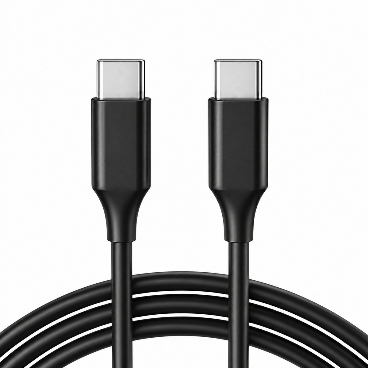 Qost - USB C Kabel - USB-C naar USB-C - 3A60W - Snellader - Oplader - Oplaadkabel - Zwart - 1 Meter