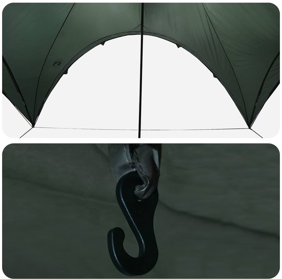 vidaXL - Partytent - Legergroen - 500 - x - 500 - x - 350 - cm - Polyester - en - Staal van Vidaxl — afbeelding 5