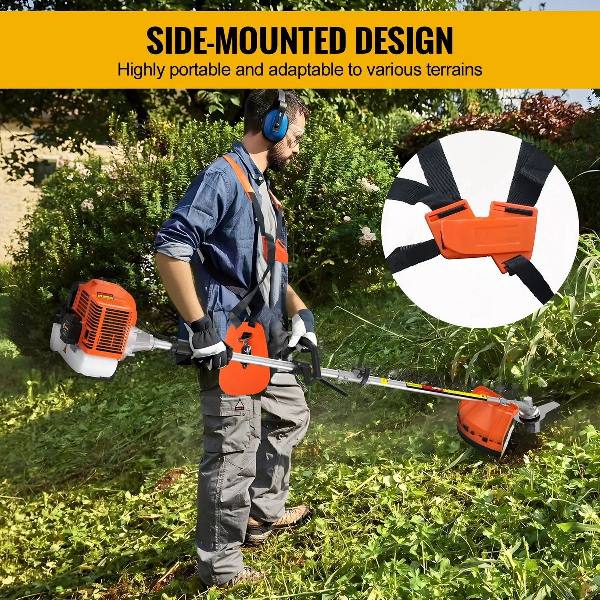 Innovastore Grasmaaier - Handgrasmaaier - Benzine Grasmaaier - Bosmaaier - Heggenschaar - Kettingzaagmaaier - 6-in-1 benzinetrimmer - – foto 2