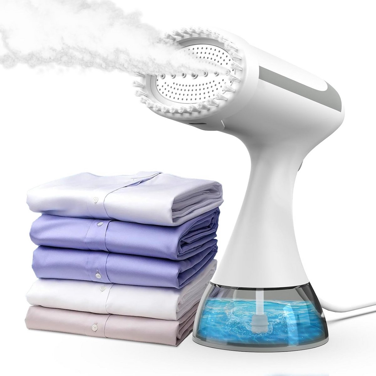 Stoomapparaat Kleding - Stoomborstel Strijkijzer - Kreukels Verwijderen - Snel Opwarmend - 300 ml Tank - Wit