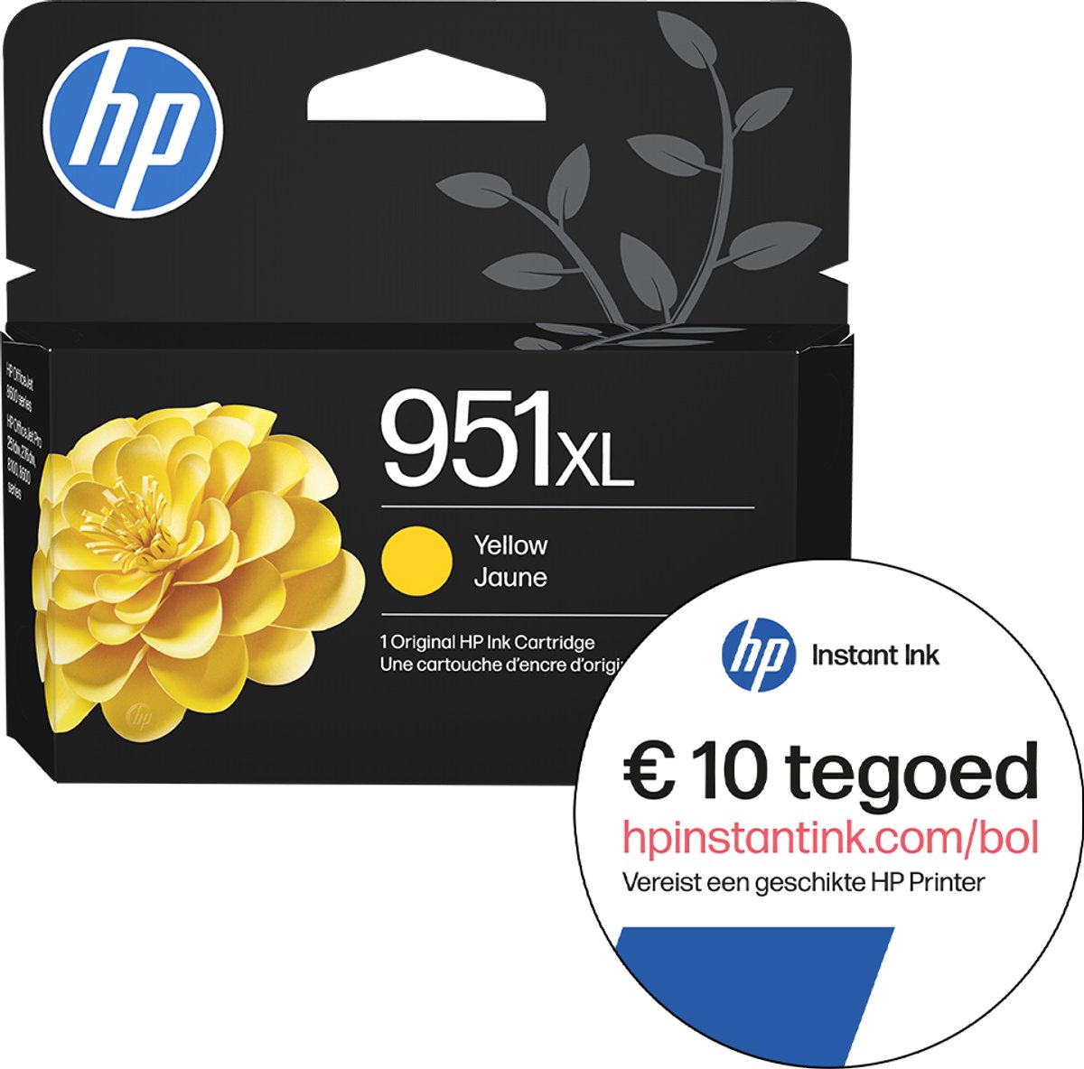 HP 951 - Inktcartridge Geel + Instant Ink tegoed