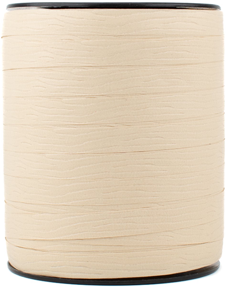 Krullint - 10 mm x 250 m - beige/lichtbruin/zandkleur - paperlook