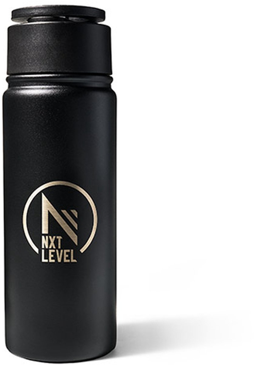 NXT Level® MAG RVS Thermos Drinkfles 600ml - met MagSafe Telefoonhouder magneet - Lekvrij - 12u Warm & 24u Koud - Thermosfles - Drinkfles - Voor Volwassenen en Kinderen - Zwart