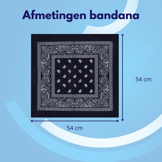 Knaak Bandana‑Pack - 12‑Stuks - 100% Katoen Unisex Multi‑kleur - Accessoire & Mond‑/Hoofddeken van Knaak — afbeelding 2