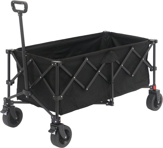 Opvouwbare Bolderkar - Inklapbare Wagen - Alles Mee Nemen - Compact Opvouwbaar - 180 Liter Capaciteit - Groen van Opvouwbare Bolderkar — afbeelding 4