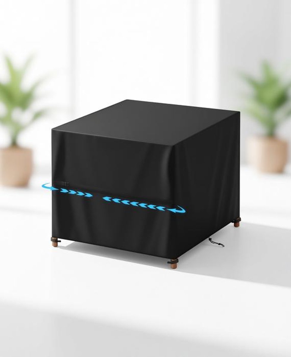 ElleMooi Waterdichte Afdekhoes voor Tuintafel, Tuinmeubelen en Vuurkorf - 80x80x80 cm