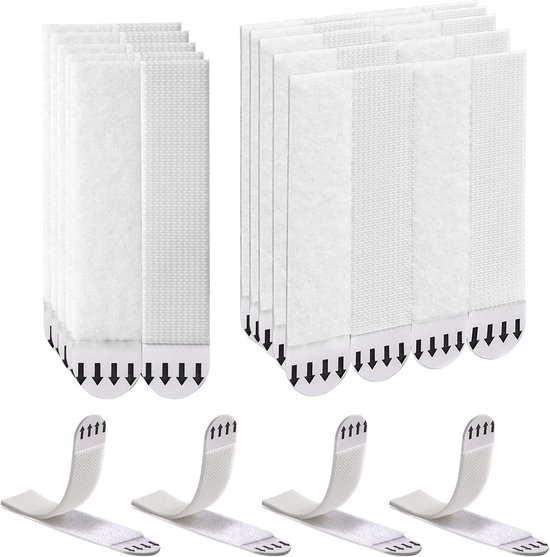30 Paar (60 Strips) Grote Zelfklevende Foto-Ophangstrips Heavy Duty - Fotocanvashanger - Fotolijststickers Voor Muur - Verwijderbare Muurbevestiging Schadevrij Versieren
