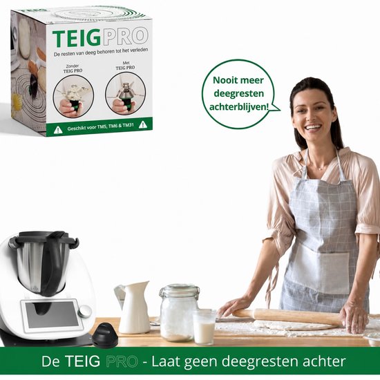 Mesbescherming voor Keukenmachine - 1 Stuk - Geschikt Voor Thermomix TM5/TM6 - Eenvoudig Losmaken van Deeg - Makkelijk Schoon Te Maken — afbeelding 3