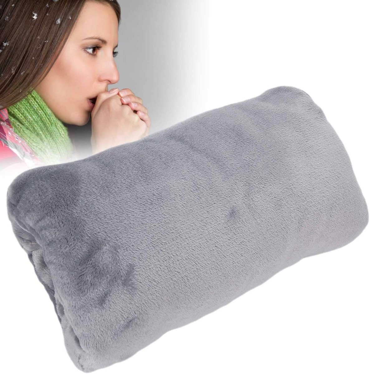 Dailygoods - Elektrische Handwarmer - Fluwelen Handwarmer - Draagbaar voor Buitensporten - Warmte Therapie - Voor Vrouwen en Heren - Winter Accessoire