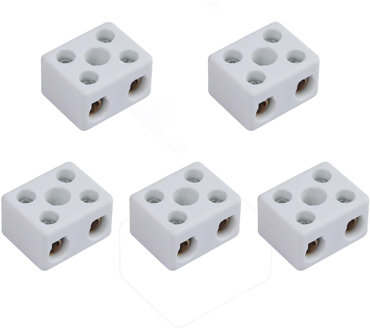 Dailygoods - Keramische Terminal Blokken - Porselein Aansluitingen voor Elektrische Kabels - 150A - 2 Stuks - Betrouwbare Verbinding - Ideaal voor Ele...