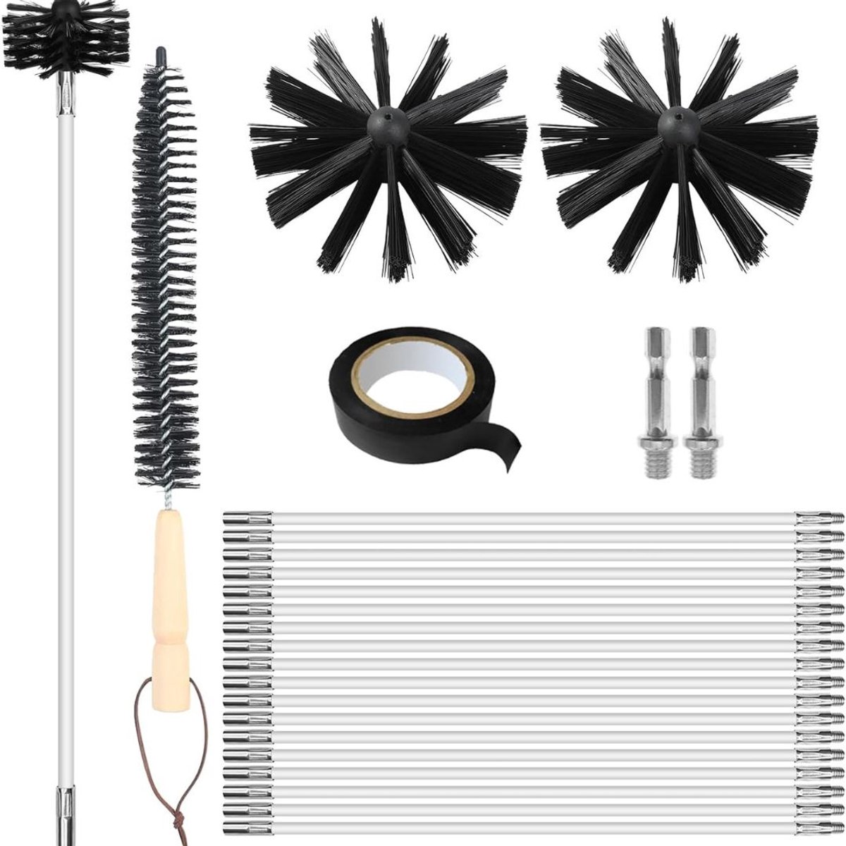 CLVP® Schoorsteenveegset - Schoorsteenveger - Schoorsteenborstel 150mm