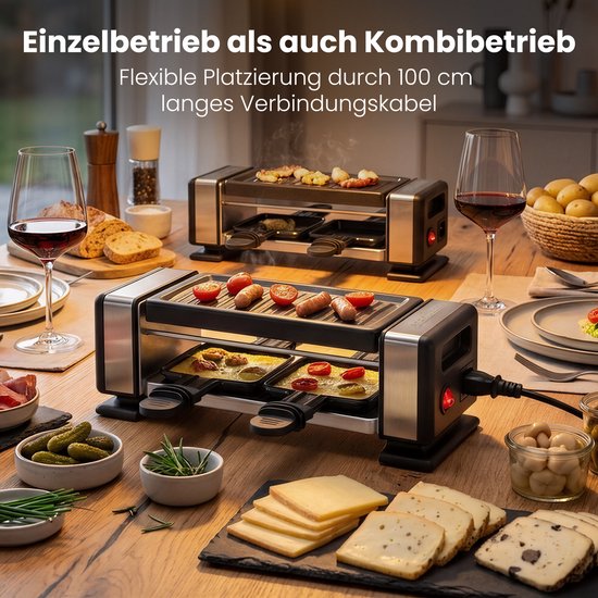ProfiCook RG 1324 – Gourmetset – Raclette – 2 of 4 Personen - 2x350W — afbeelding 4