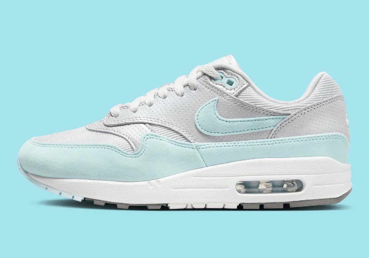 Nike Air Max 1- Sneakers Dames Zilver